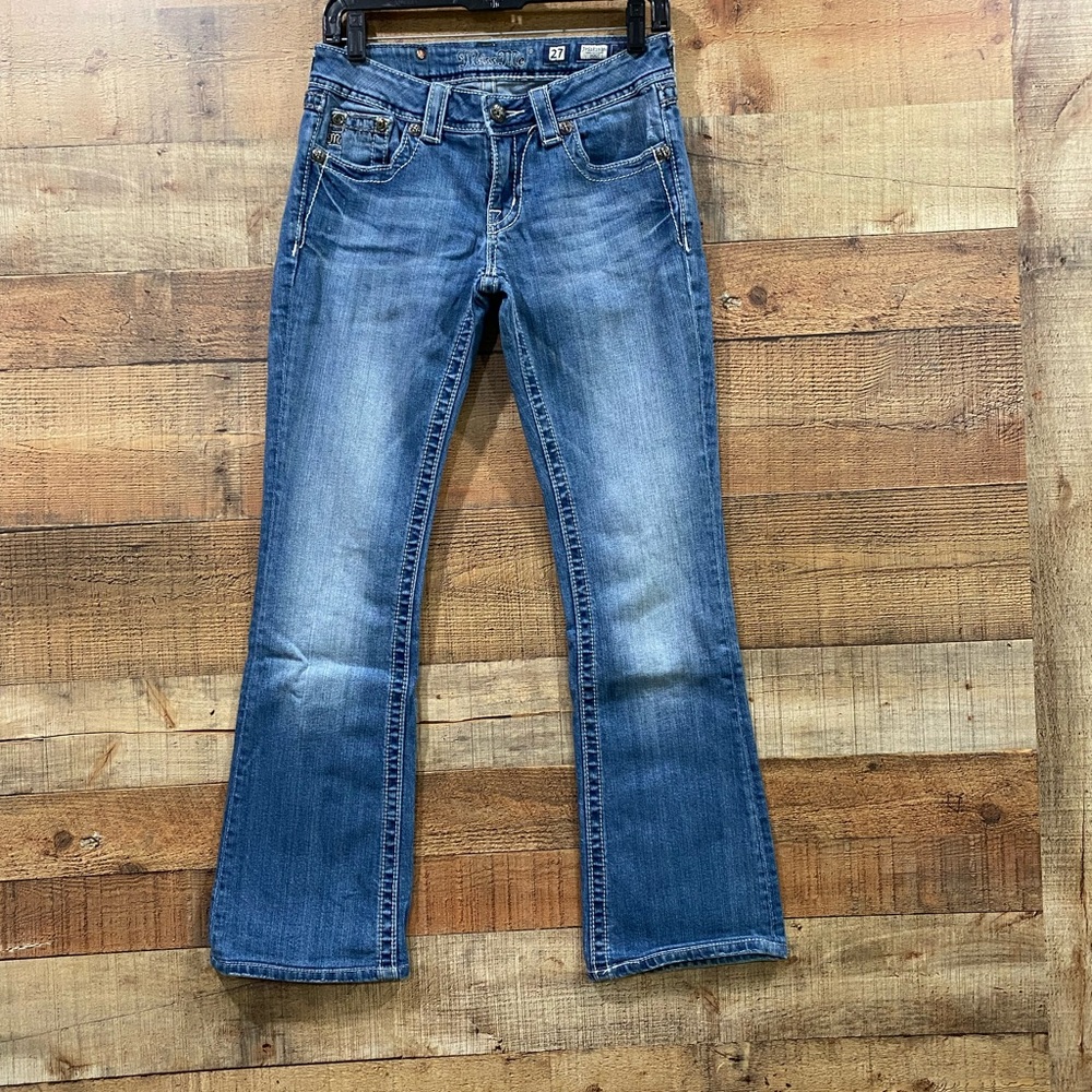 Miss Me Embellished Bootcut Jeans Size 27 (Short)